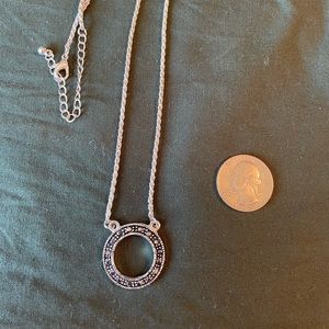 Silver circle necklace